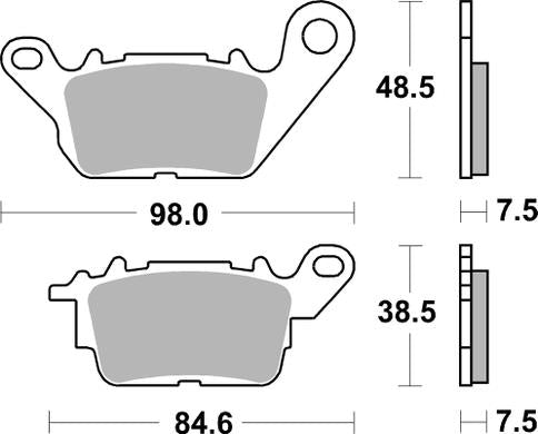 "Pastillas de freno delanteras SBS para Yamaha N-Max 125" (2015-2025)