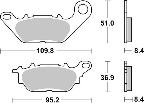 "Pastillas de freno traseras SBS para Yamaha N-Max 125" (2015-2025)