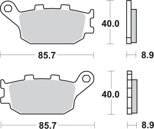 "Pastillas de freno traseras SBS para Yamaha MT-07 700"
