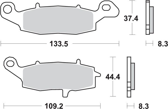 "Pastillas de freno delanteras SBS para Suzuki V-Strom 650 - Lado Izquierdo" (2004-2024)