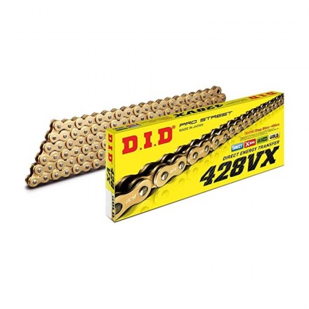 Cadena 428XV DID X-Ring G&B 146 Pasos Enganche Clip