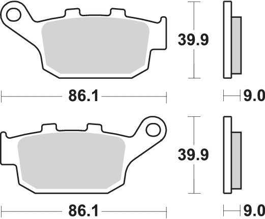 "Pastillas de freno traseras SBS para Honda CBR 650R" (2019-2026)