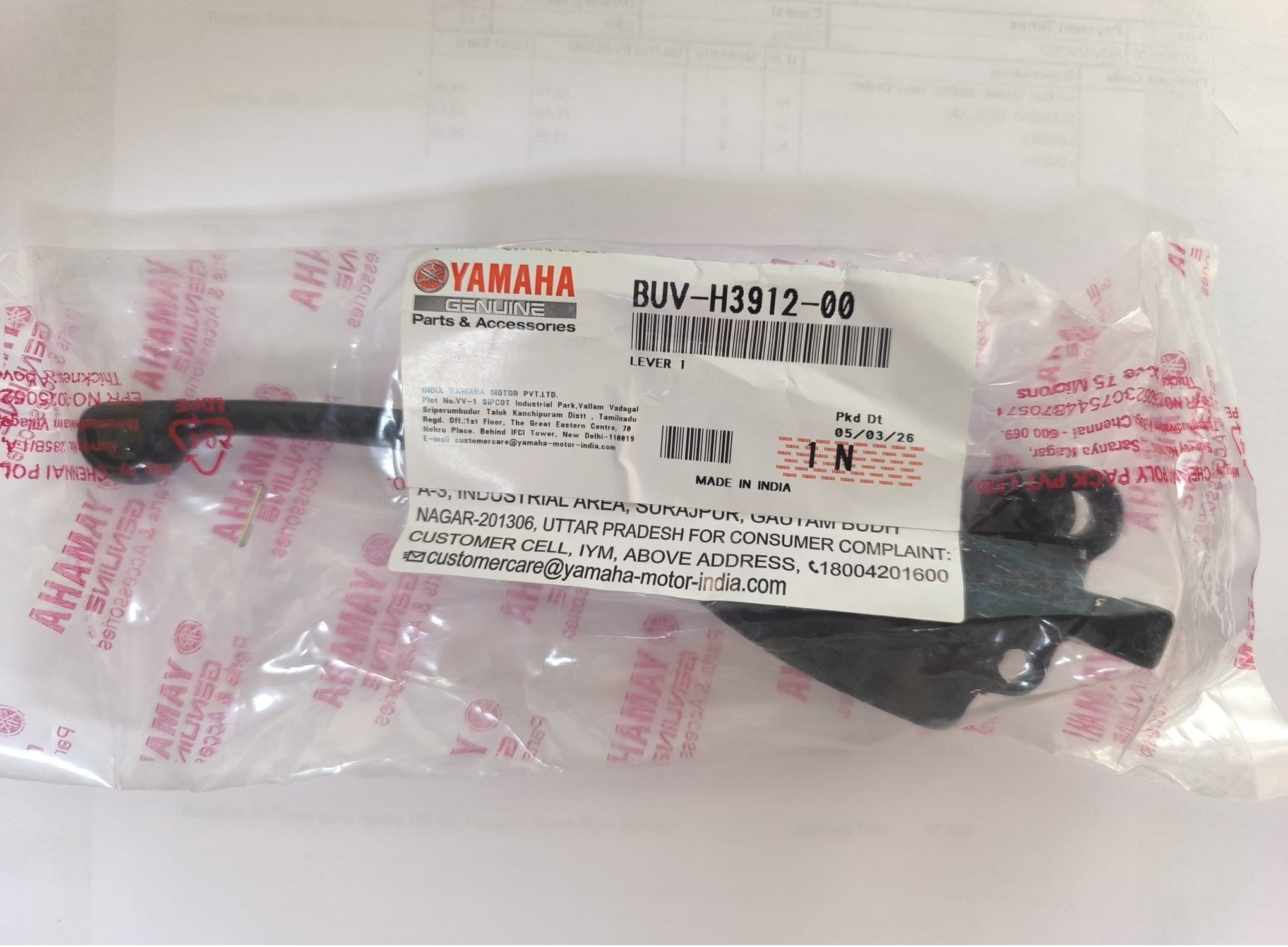 Maneta de Embrague Original para Yamaha Ray Z 125