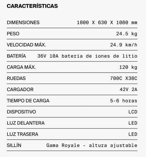 Bicicleta Eléctrica Luchia Modelo Arturo Color Gris