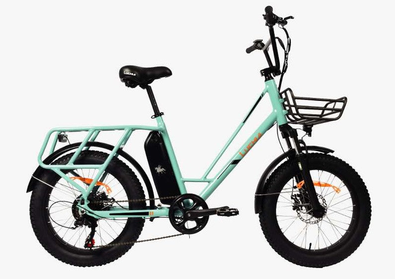 Bicicleta Eléctrica Luchia Modelo Tauro Color Verde azulado