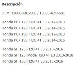 "Cigüeñal Honda PCX" - Bulón D. 13mm