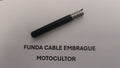 Funda para cable embrague motocultor.